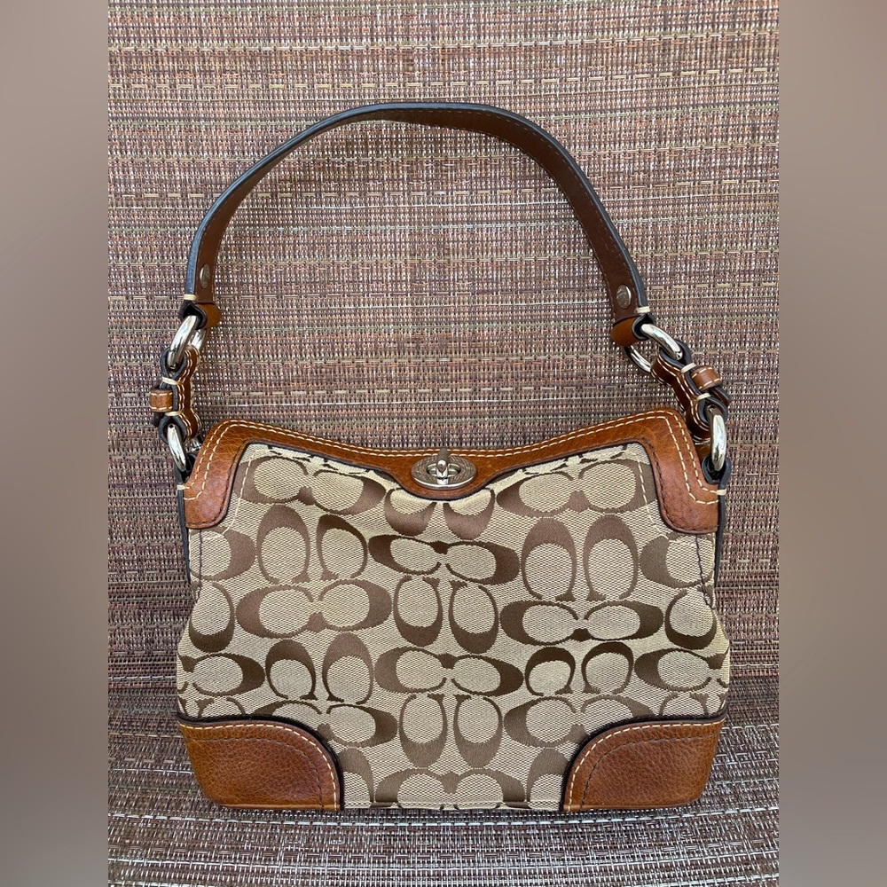 Vintage Coach Y2K Signature Turnlock Bag